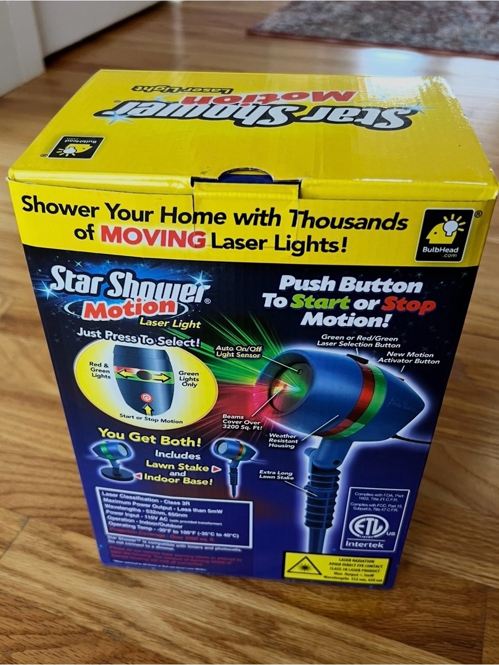 BULBHEAD STAR SHOWER MOTION LASER LIGHT INDOOR/OUTDOOR